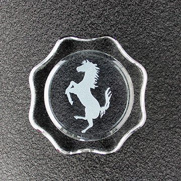 Ferrari Crystal 1970's Oil Cap Paperweight