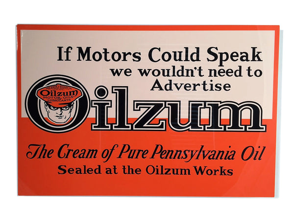 Oilzum Vintage Metal Sign