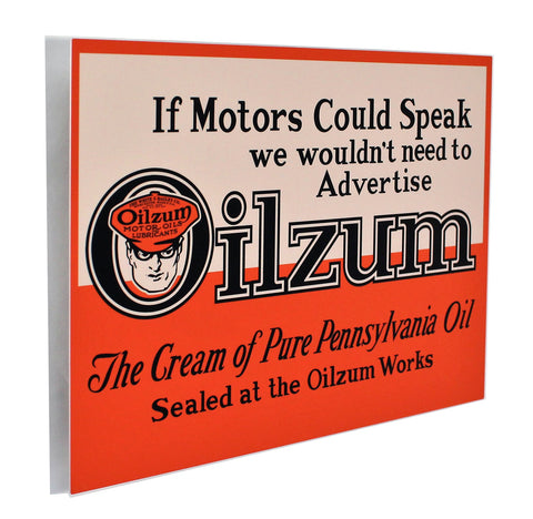 Oilzum Vintage Metal Sign
