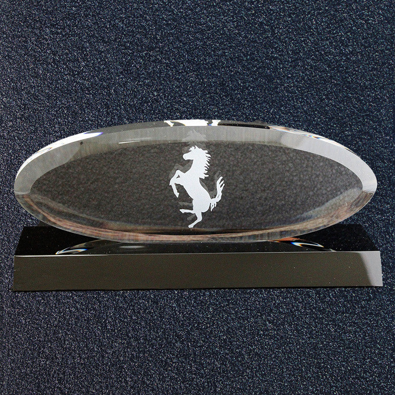 Ferrari Concours Award-Crystal Oval Grille , Black Base 1