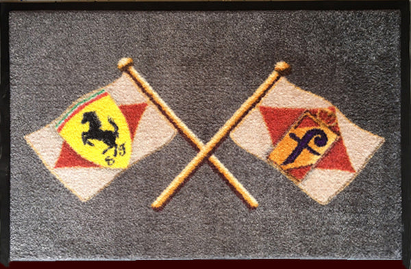 Pininfarina Crossed Flags Floor Mat