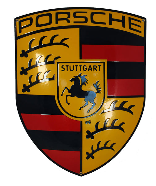 Porsche Crest Porcelain Enamel Sign