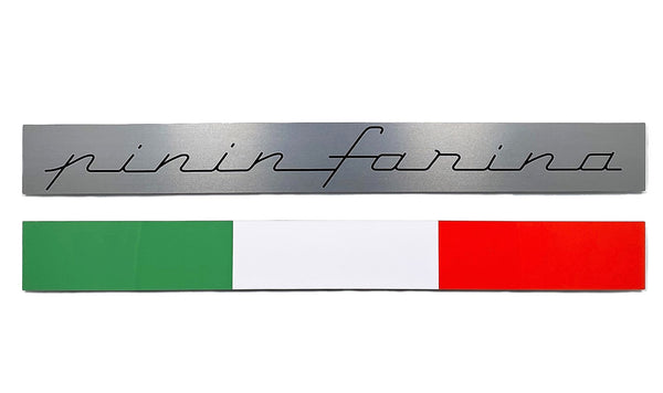 Italy Flag Pininfarina Emblem Metal Sign