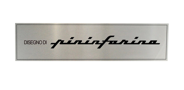 Pininfarina Badge, Metal Sign. NeroCavallo