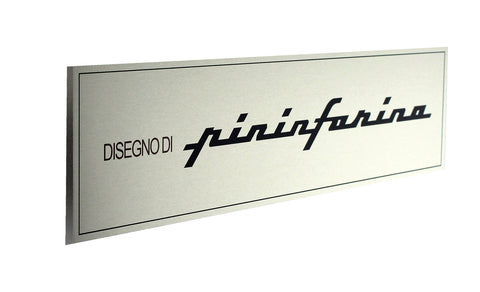 Pininfarina Badge, Metal Sign. NeroCavallo