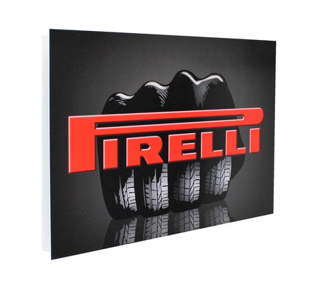 Pirelli Glove Advertisement Metal Sign