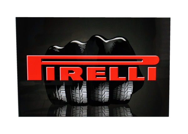 Pirelli Glove Advertisement Metal Sign