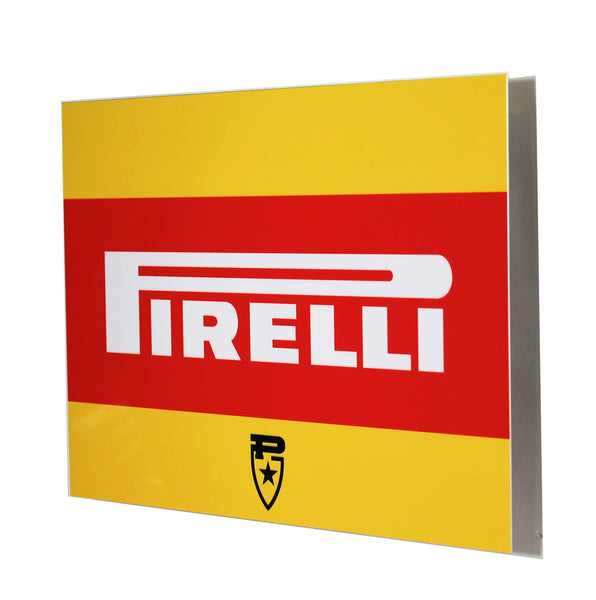 Pirelli Vintage Tire Cart Metal Sign