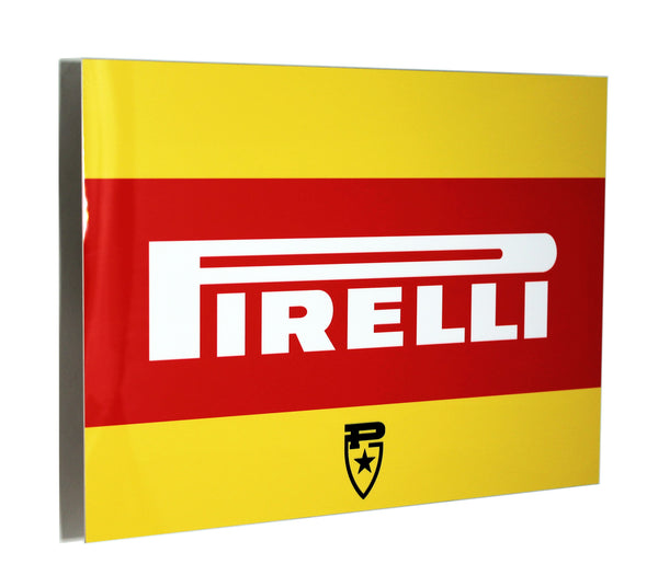 Pirelli Vintage Tire Cart Metal Sign