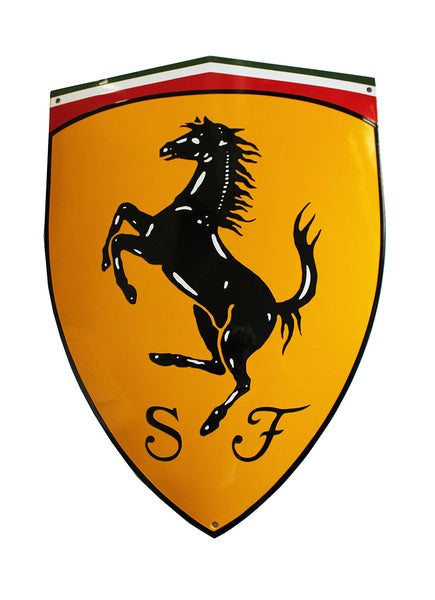 Ferrari Shield Porcelain Enamel Dealer Sign