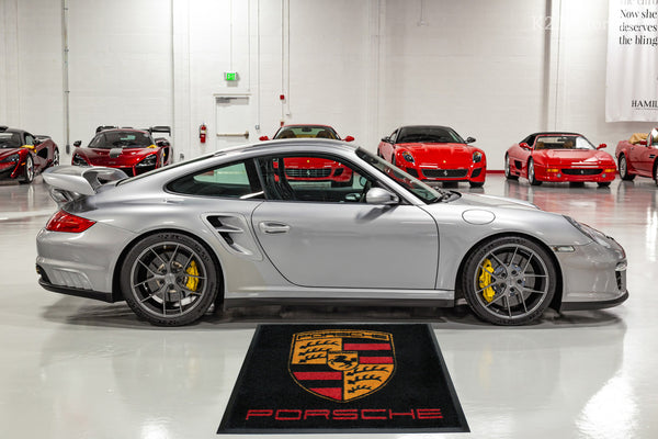 Porsche Crest Floor Door Garage Mat, Large