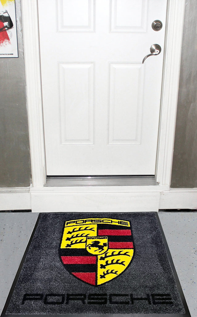 Porsche Emblem Floor Door Garage Mat, Large – Nero Cavallo