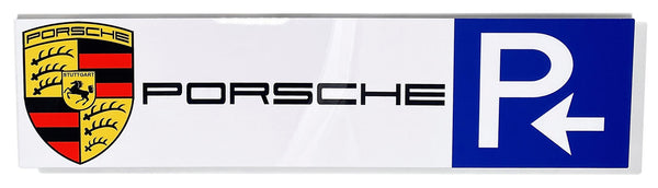 Porsche Vintage Parking Metal Banner Sign,  NeroCavallo