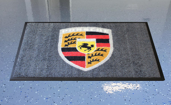 Porsche Vintage Crest Floor Door Mat,