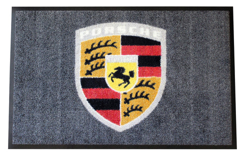 Porsche Vintage Crest Floor Door Garage Mat